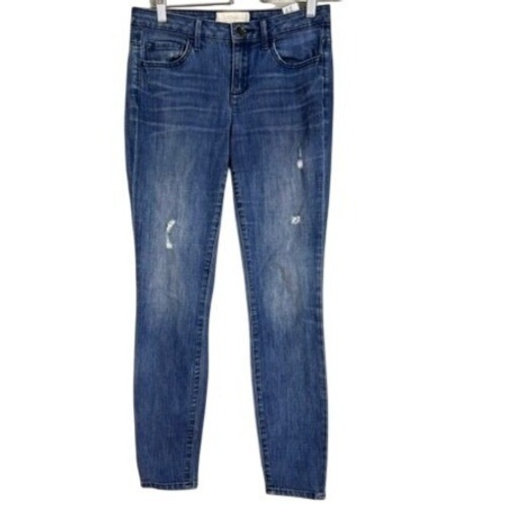 Rachel Roy‎ Denim Blue Distressed Skinny Jeans Size 28